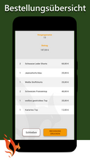 TSE Kasse PHOENIX - Bestellübersicht