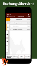 TSE Kasse PHOENIX - Buchungsübersicht