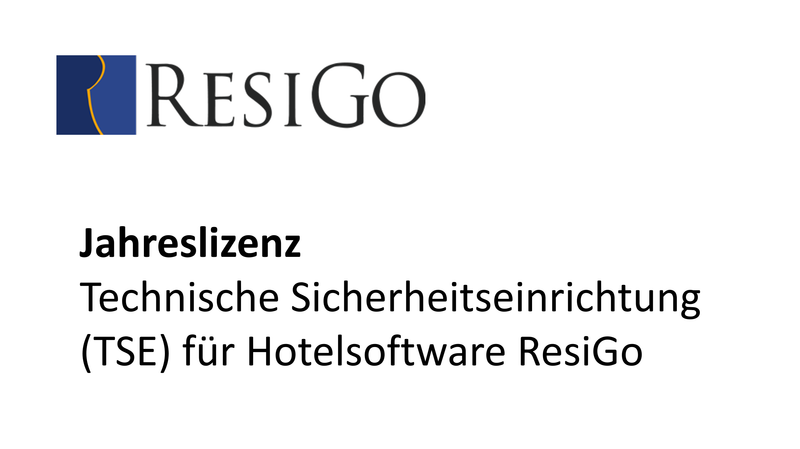 Jahreslizenz - TSE Technische Sicherheitseinrichtung für Hotelsoftware ResiGo
